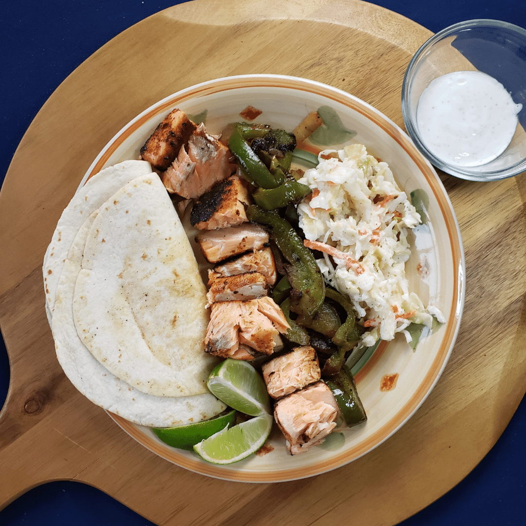 salmon fajita